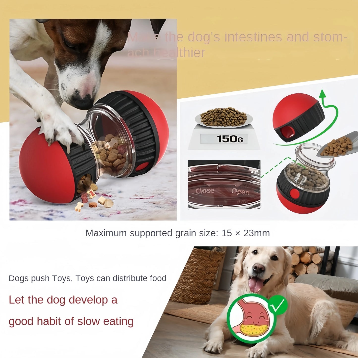 Dog Leaky Food Tumbler - Interactive Slow Feeder Toy for Intelligence and Stomach Health - ZOOMNSTORE