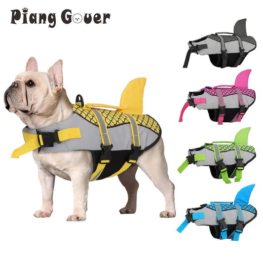 Dog Life Jacket Vest - Shark Swim Pet Harness for Summer Swimming - ZOOMNSTORE