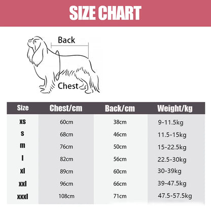 Dog Pajamas Jumpsuit - Warm Fleece Four-Legged Winter Outfit for Medium Large Dogs - ZOOMNSTORE