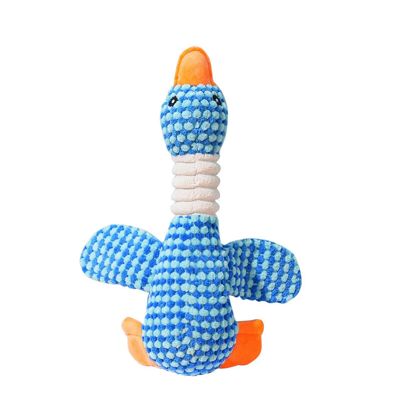 Plush Goose Dog Toy - Chew  Squeak Toy for Small to Large Dogs and Cats - ZOOMNSTORE
