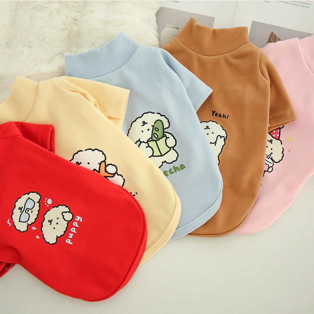 Dog Plush Hoodie - Double Sided Thick High Neck Jacket For Cold Weather Pets - ZOOMNSTORE