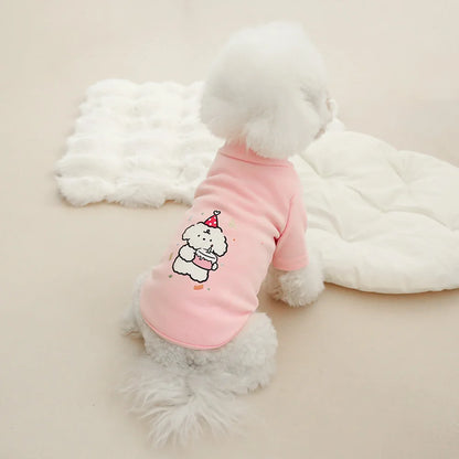 Dog Plush Hoodie - Double Sided Thick High Neck Jacket For Cold Weather Pets - ZOOMNSTORE