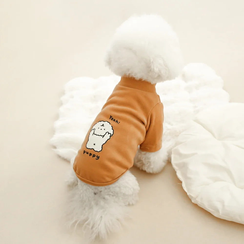 Dog Plush Hoodie - Double Sided Thick High Neck Jacket For Cold Weather Pets - ZOOMNSTORE
