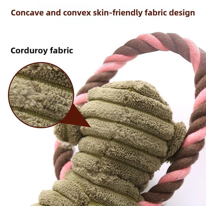 Dog Plush Toys - Squeaky Interactive Pet Chew Toy | Bite Resistant Soft Animal Shapes - ZOOMNSTORE