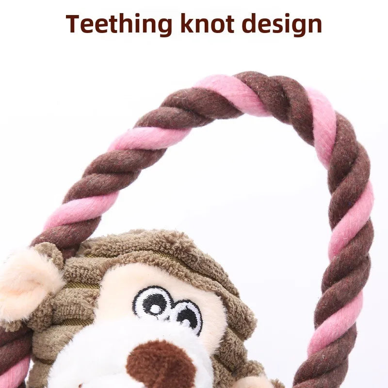 Dog Plush Toys - Squeaky Interactive Pet Chew Toy | Bite Resistant Soft Animal Shapes - ZOOMNSTORE