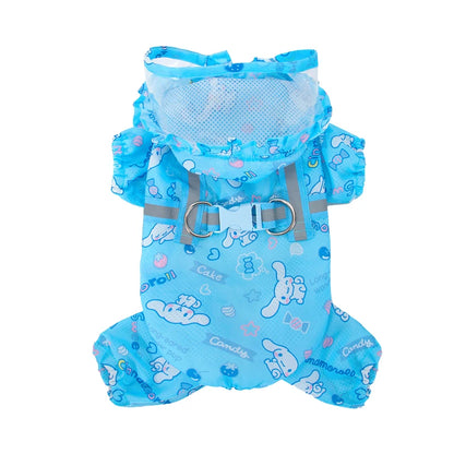 Waterproof Dog Raincoat - Cinnamoroll Hooded Jacket for All Sizes - ZOOMNSTORE