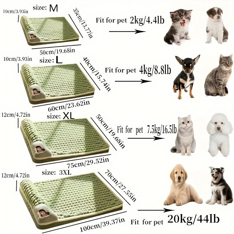 Dog Sleeping Mat - Removable Washable Winter Kennel Bed - ZOOMNSTORE