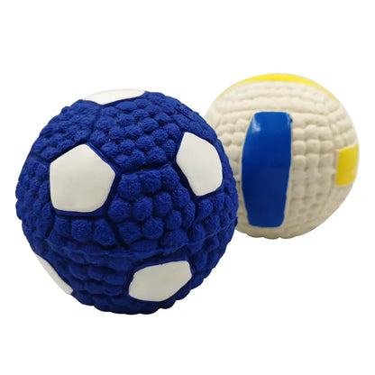 Dog Squeaky Ball - Latex Interactive Pet Toy for Small & Large Dogs | Chew & Training Ball - ZOOMNSTORE