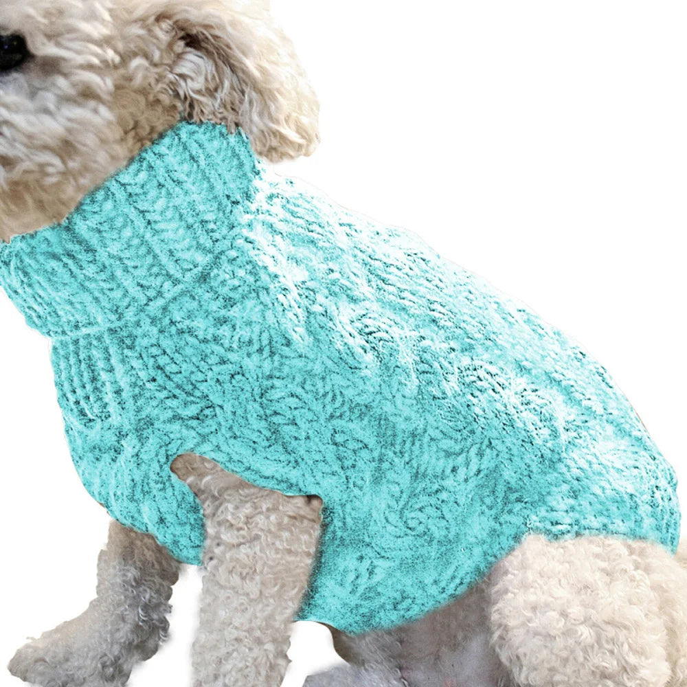 Small Dog Sweater - Warm Knitted Autumn Winter Clothing - ZOOMNSTORE