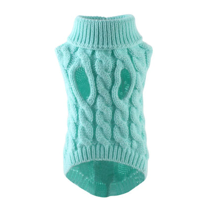 Small Dog Sweater - Warm Knitted Autumn Winter Clothing - ZOOMNSTORE