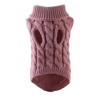 Small Dog Sweater - Warm Knitted Autumn Winter Clothing - ZOOMNSTORE