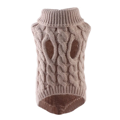 Small Dog Sweater - Warm Knitted Autumn Winter Clothing - ZOOMNSTORE