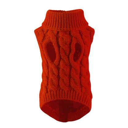 Small Dog Sweater - Warm Knitted Autumn Winter Clothing - ZOOMNSTORE
