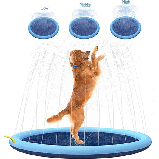 Inflatable Dog Splash Pad - 170cm Summer Water Mat for Pets and Kids - ZOOMNSTORE