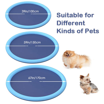Inflatable Dog Splash Pad - 170cm Summer Water Mat for Pets and Kids - ZOOMNSTORE