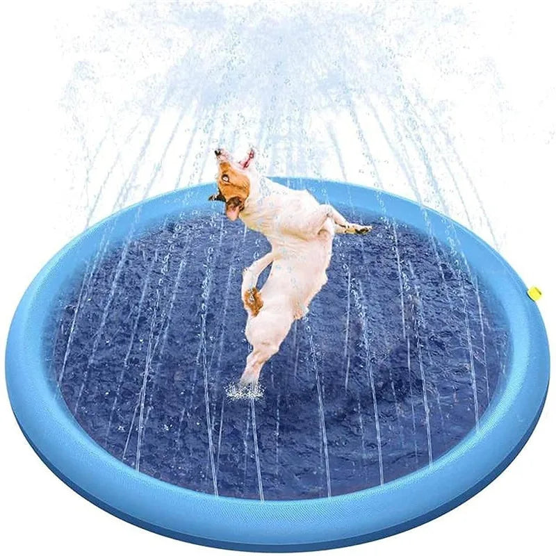 Inflatable Dog Splash Pad - 170cm Summer Water Mat for Pets and Kids - ZOOMNSTORE