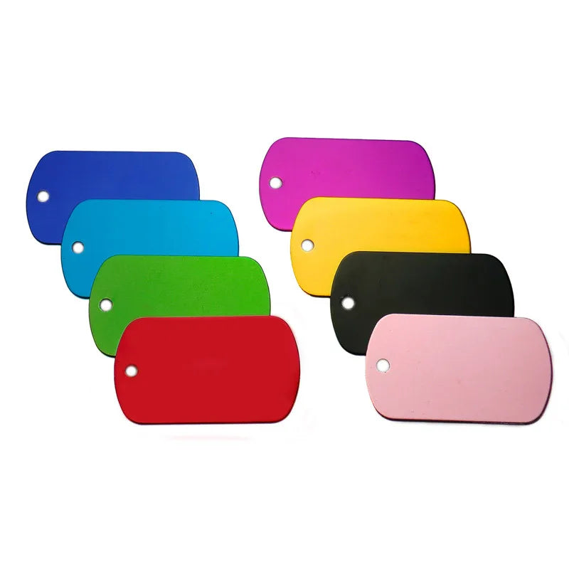 100Pcs Aluminum Dog ID Tags - Blank Personalized Military Pet Name Tags - ZOOMNSTORE