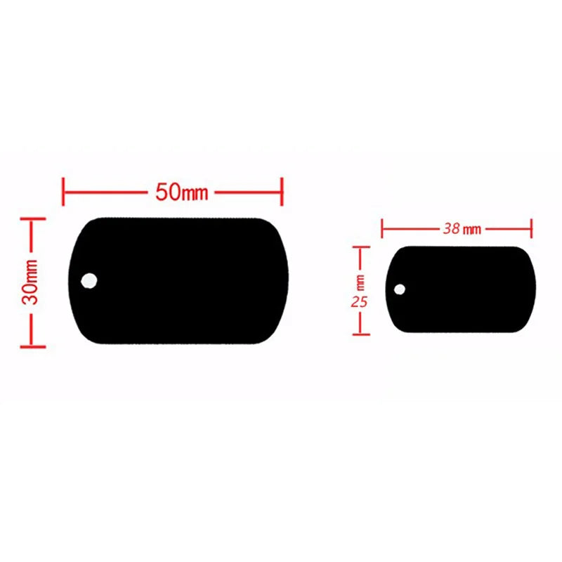 100Pcs Aluminum Dog ID Tags - Blank Personalized Military Pet Name Tags - ZOOMNSTORE