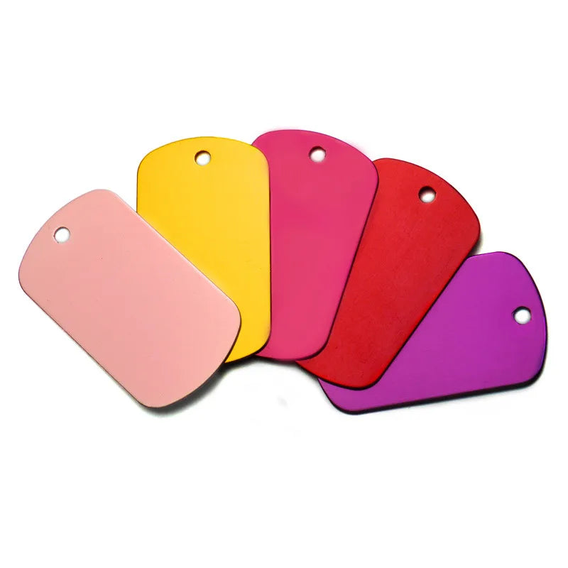 100Pcs Aluminum Dog ID Tags - Blank Personalized Military Pet Name Tags - ZOOMNSTORE