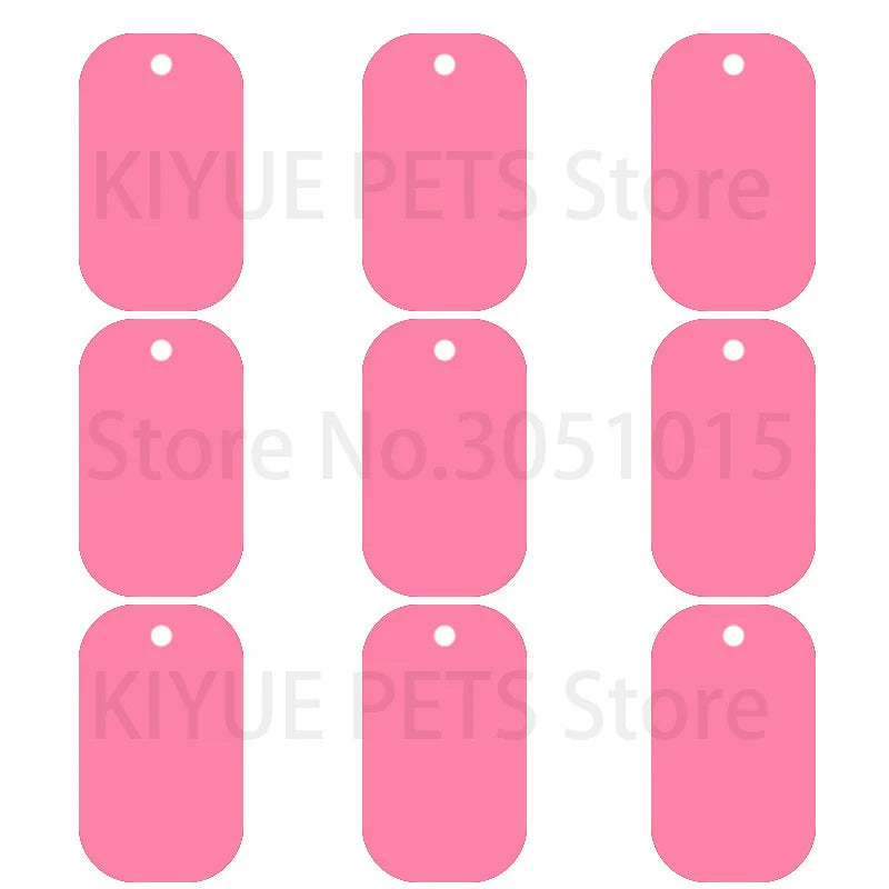 100Pcs Aluminum Dog ID Tags - Blank Personalized Military Pet Name Tags - ZOOMNSTORE