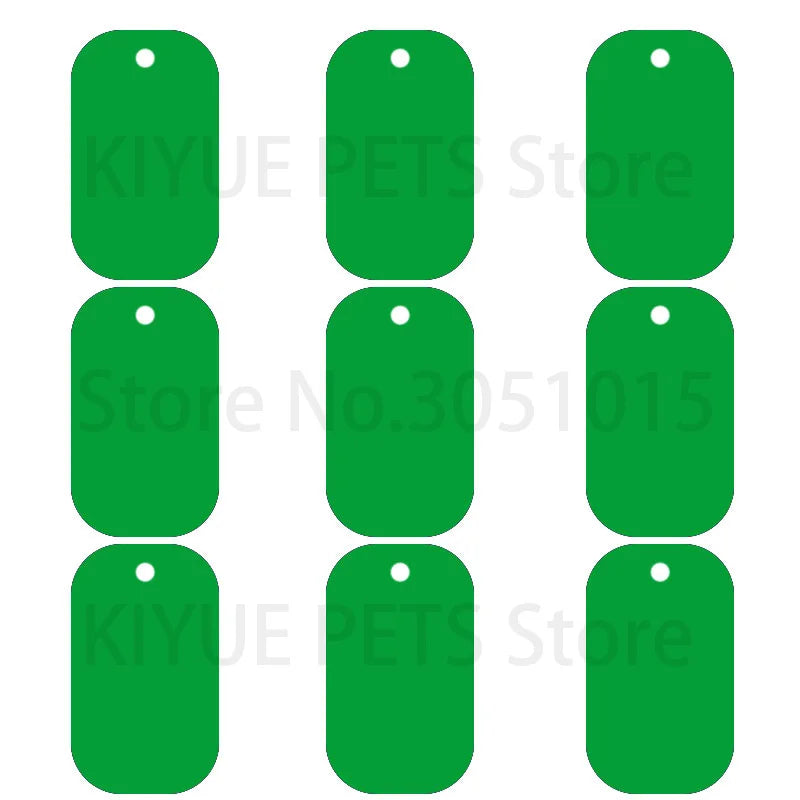 100Pcs Aluminum Dog ID Tags - Blank Personalized Military Pet Name Tags - ZOOMNSTORE