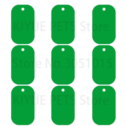 100Pcs Aluminum Dog ID Tags - Blank Personalized Military Pet Name Tags - ZOOMNSTORE