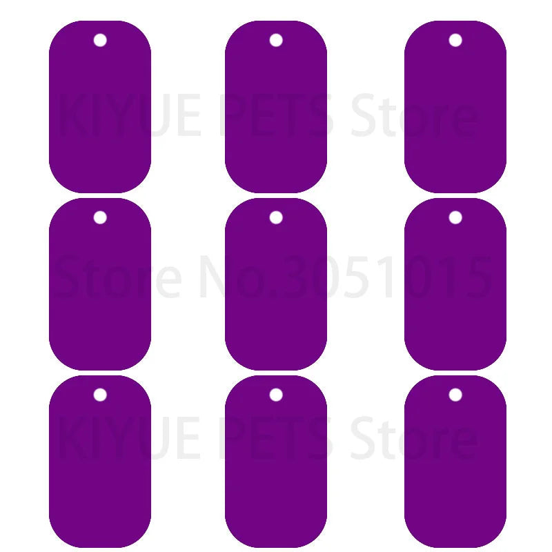 100Pcs Aluminum Dog ID Tags - Blank Personalized Military Pet Name Tags - ZOOMNSTORE