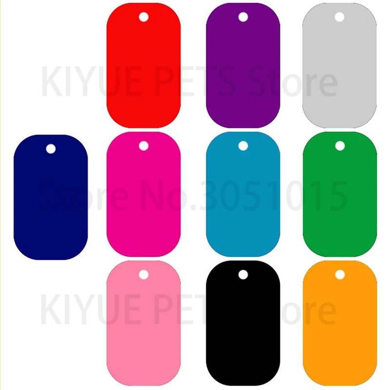 100Pcs Aluminum Dog ID Tags - Blank Personalized Military Pet Name Tags - ZOOMNSTORE