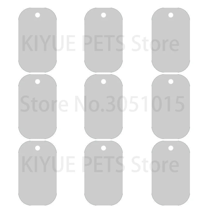 100Pcs Aluminum Dog ID Tags - Blank Personalized Military Pet Name Tags - ZOOMNSTORE