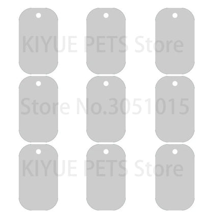 100Pcs Aluminum Dog ID Tags - Blank Personalized Military Pet Name Tags - ZOOMNSTORE