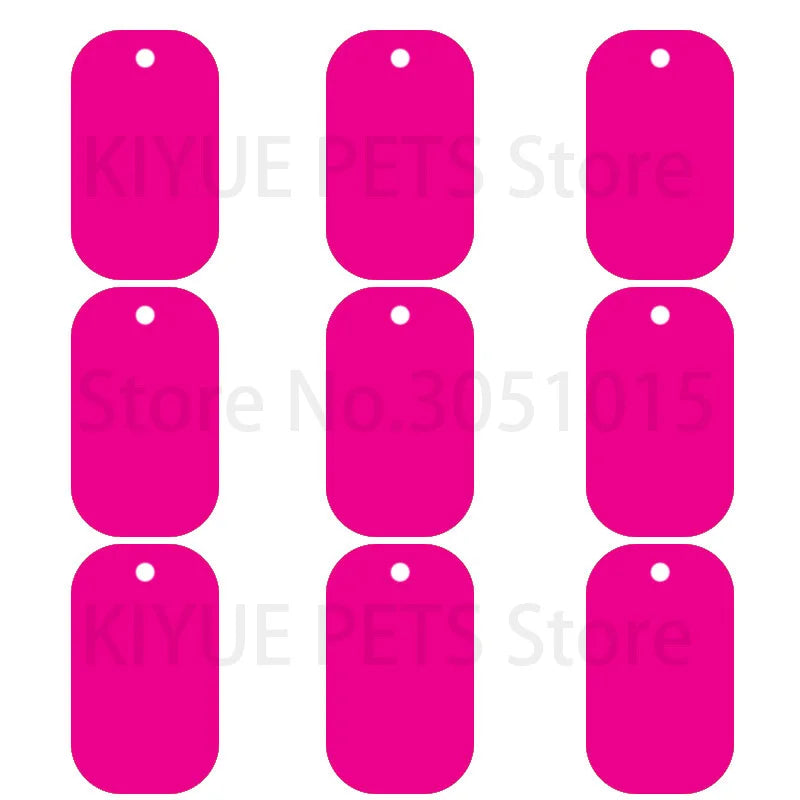 100Pcs Aluminum Dog ID Tags - Blank Personalized Military Pet Name Tags - ZOOMNSTORE