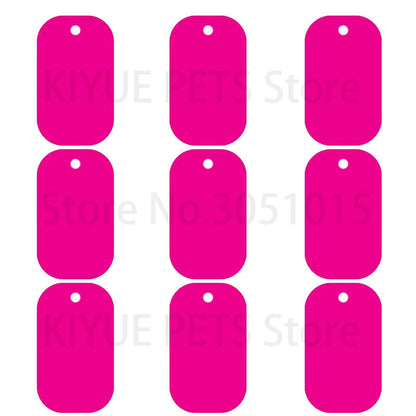 100Pcs Aluminum Dog ID Tags - Blank Personalized Military Pet Name Tags - ZOOMNSTORE