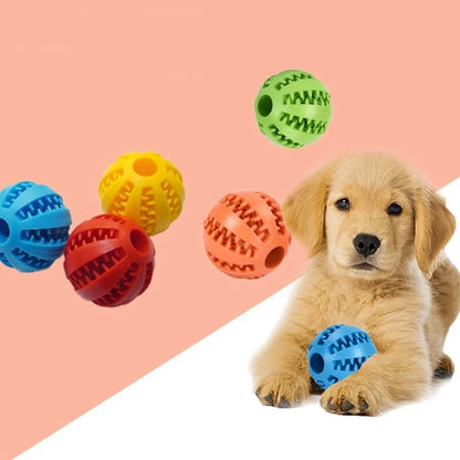 Dog Teething Toy - Durable Rubber Chew Ball & Interactive Puzzle for Training - ZOOMNSTORE