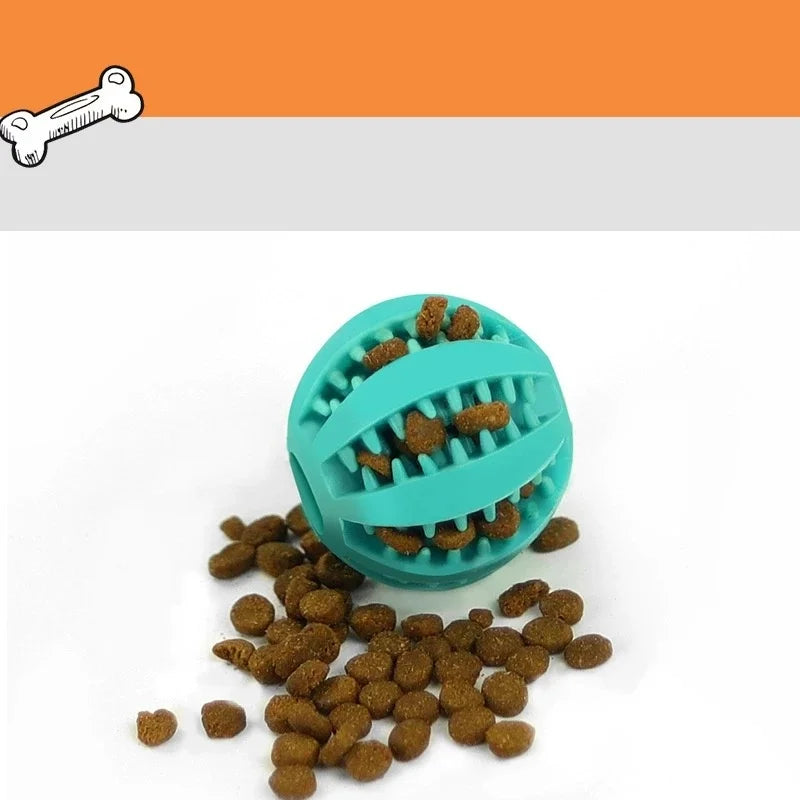 Dog Teething Toy - Durable Rubber Chew Ball & Interactive Puzzle for Training - ZOOMNSTORE
