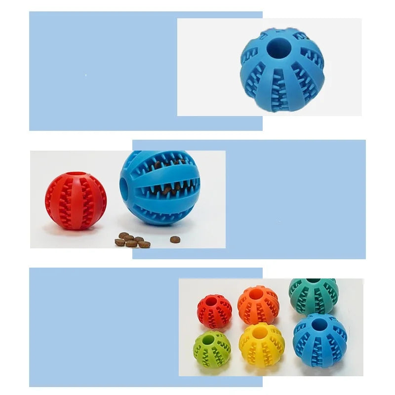 Dog Teething Toy - Durable Rubber Chew Ball & Interactive Puzzle for Training - ZOOMNSTORE