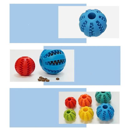 Dog Teething Toy - Durable Rubber Chew Ball & Interactive Puzzle for Training - ZOOMNSTORE