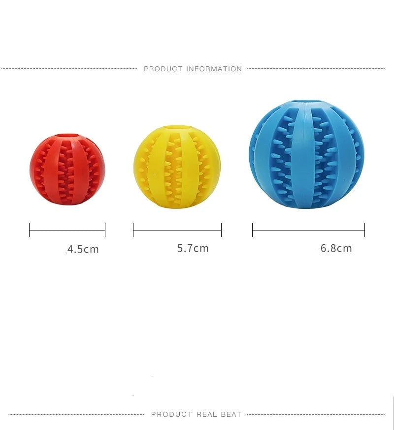 Dog Teething Toy - Durable Rubber Chew Ball & Interactive Puzzle for Training - ZOOMNSTORE