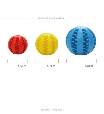Dog Teething Toy - Durable Rubber Chew Ball & Interactive Puzzle for Training - ZOOMNSTORE