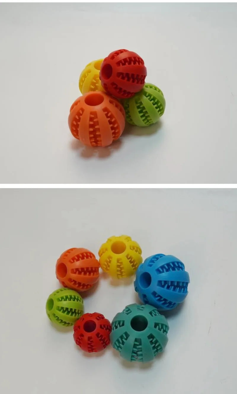 Dog Teething Toy - Durable Rubber Chew Ball & Interactive Puzzle for Training - ZOOMNSTORE