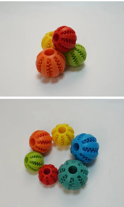 Dog Teething Toy - Durable Rubber Chew Ball & Interactive Puzzle for Training - ZOOMNSTORE