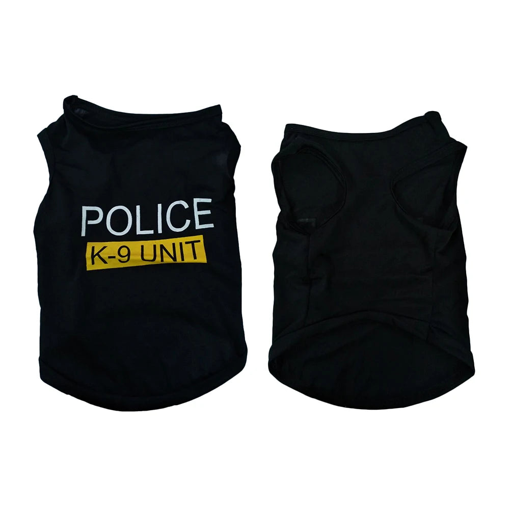 Police Dog Vest - Soft Breathable Puppy T-shirt Jacket - ZOOMNSTORE