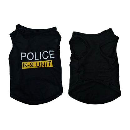 Police Dog Vest - Soft Breathable Puppy T-shirt Jacket - ZOOMNSTORE