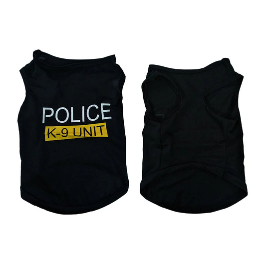 Police Dog Vest - Soft Breathable Puppy T-shirt Jacket - ZOOMNSTORE