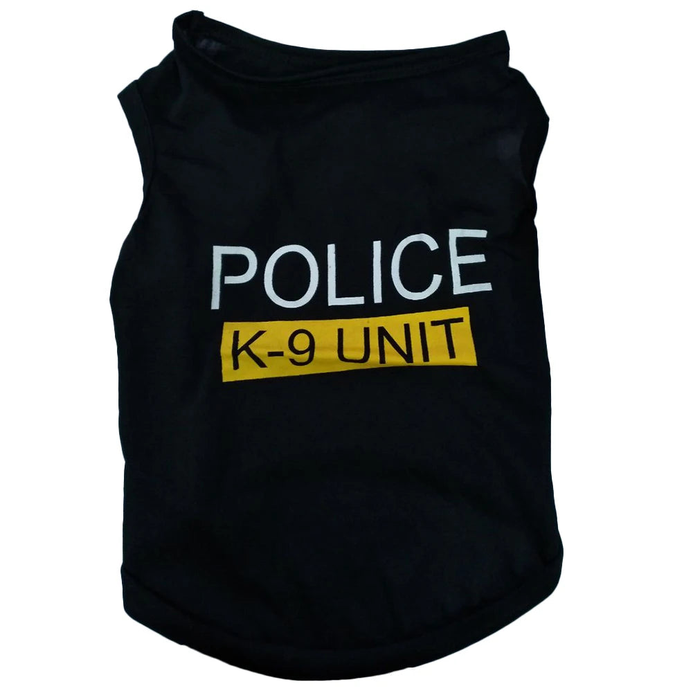Police Dog Vest - Soft Breathable Puppy T-shirt Jacket - ZOOMNSTORE