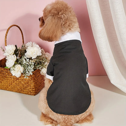 Formal Dog Shirt with Bow Tie - Wedding Outfit for Small Dogs - ZOOMNSTORE