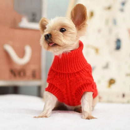 Knitted Dog Sweater - Winter Clothes for Small  Medium Dogs Chihuahua  Yorkshire - ZOOMNSTORE