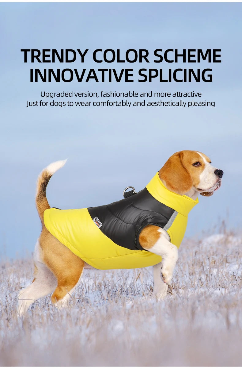 Dog Winter Coat - Warm Cotton Dog Clothing With Reflective Stripe For Small & Large Dogs - ZOOMNSTORE