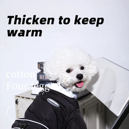 Dog Winter Jacket - Puppy Warm Coat Small Medium Reflective Insulated Apparel - ZOOMNSTORE