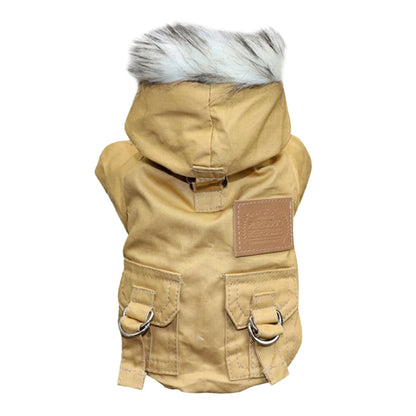 Dog Winter Jacket - Windproof Outdoor Pet Coat With Harness & Plush Lined Vest - ZOOMNSTORE