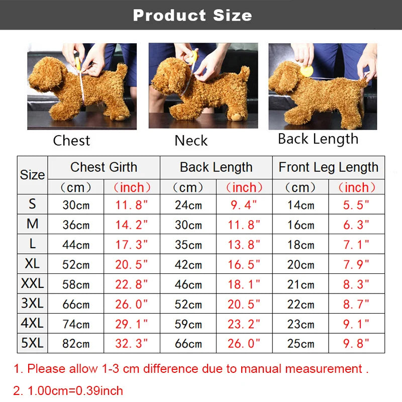 Dog Winter Overalls - Lightweight Turtleneck Dog Onesie for Medium Large Dogs - ZOOMNSTORE